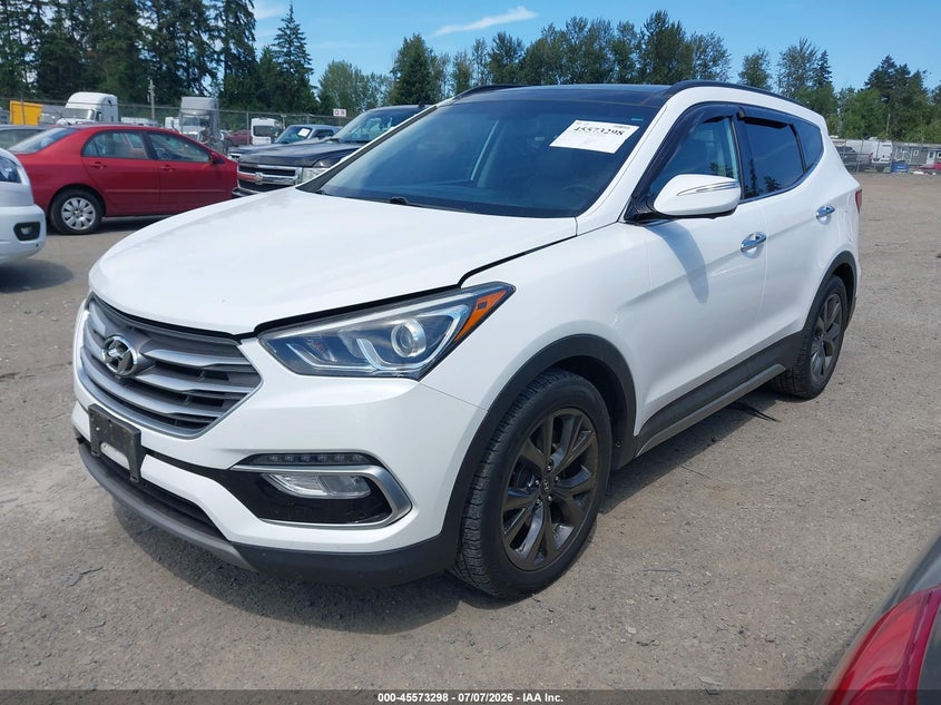 2018 Hyundai Santa fe VIN 5XYZWDLA4JG571178 IAAI salvage auction — Burn Engine, Salvage Title, sold $2,550 on 2026-07-22 (photo 2)