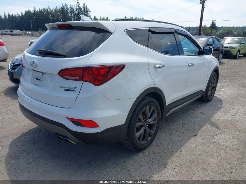 2018 Hyundai Santa fe VIN 5XYZWDLA4JG571178 IAAI salvage auction — Burn Engine, Salvage Title, sold $2,550 on 2026-07-22 (photo 4)