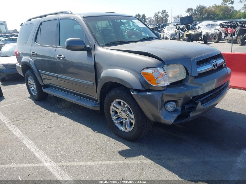 2006 Toyota Sequoia VIN 5TDZT38A86S280320 IAAI salvage auction — FRONT & REAR, Salvage (California), sold $1,250 on 2026-07-30 (photo 1)