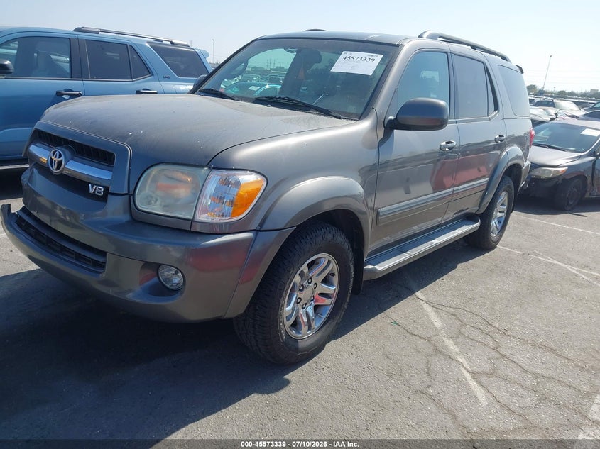 2006 Toyota Sequoia VIN 5TDZT38A86S280320 IAAI salvage auction — FRONT & REAR, Salvage (California), sold $1,250 on 2026-07-30 (photo 2)