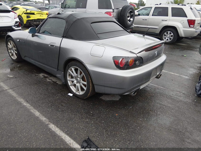 2005 Honda S2000 VIN JHMAP21485S007365 IAAI salvage auction — ROOF, Salvage (North Carolina), sold $8,125 on 2026-09-02 (photo 3)