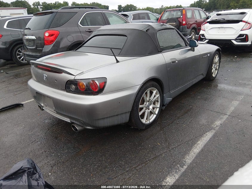 2005 Honda S2000 VIN JHMAP21485S007365 IAAI salvage auction — ROOF, Salvage (North Carolina), sold $8,125 on 2026-09-02 (photo 4)