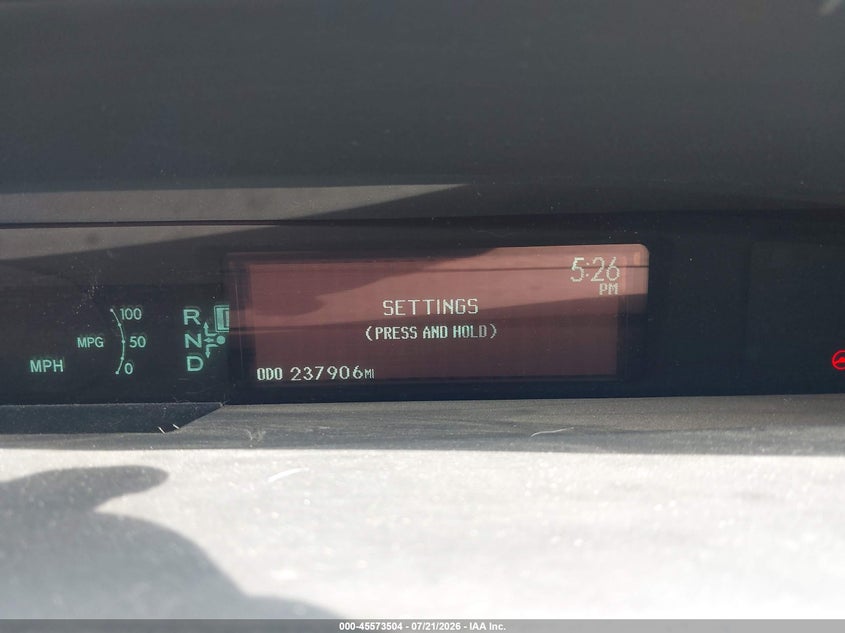 2011 Toyota Prius VIN JTDKN3DU3B0256838 IAAI salvage auction — NORMAL WEAR, Peddle Clear Public-Restricted (Oregon), sold $300 on 2026-07-27 (photo 7)