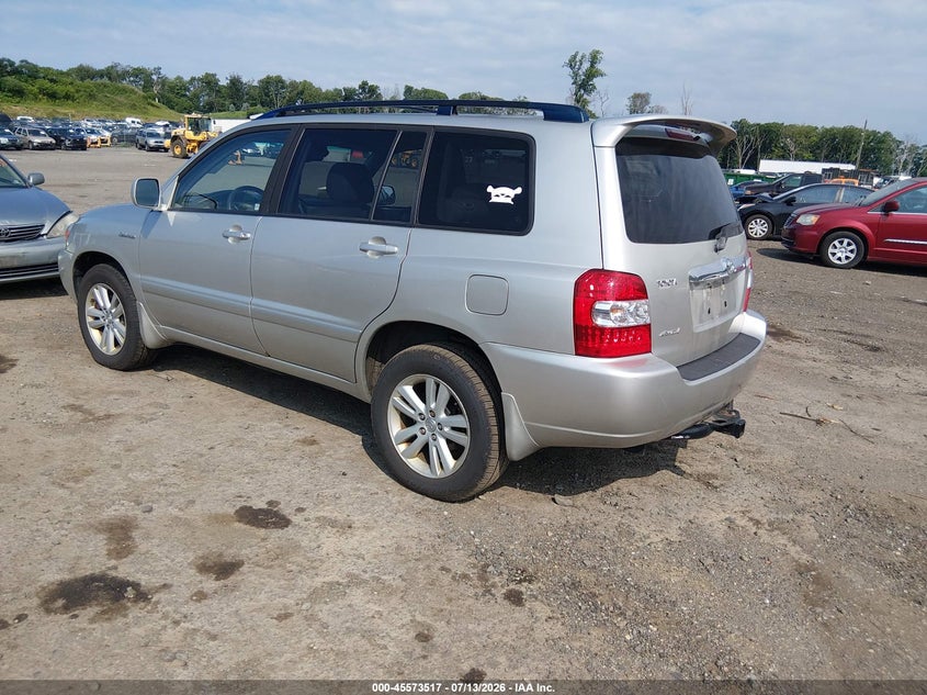 2006 Toyota Highlander hybrid VIN JTEEW21A260008774 IAAI salvage auction — MECHANICAL, Clear (New Jersey), sold $625 on 2026-07-23 (photo 3)