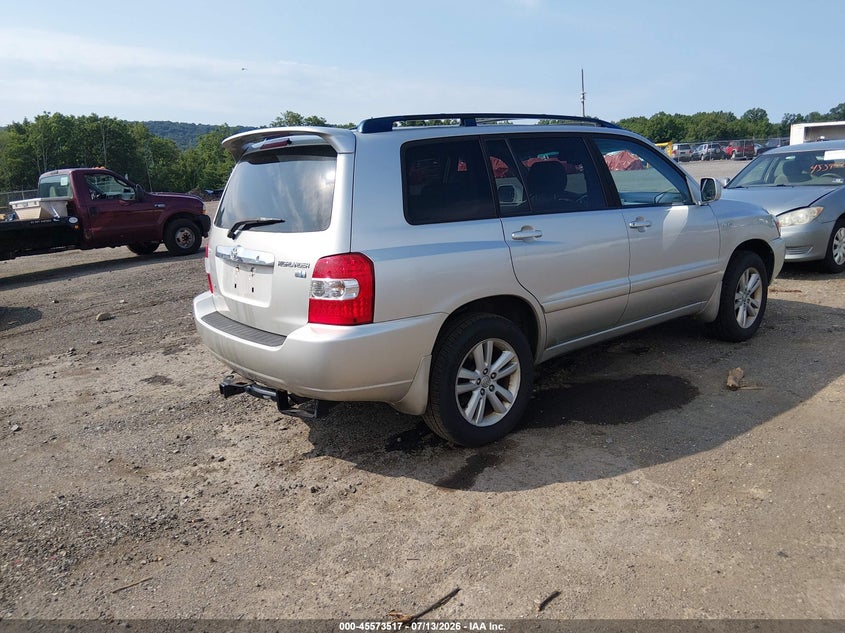 2006 Toyota Highlander hybrid VIN JTEEW21A260008774 IAAI salvage auction — MECHANICAL, Clear (New Jersey), sold $625 on 2026-07-23 (photo 4)