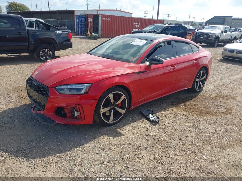 2024 Audi A5 VIN WAUFACF55RA128718 IAAI salvage auction — SIDE, Original (Texas), sold $7,500 on 2026-08-27 (photo 2)