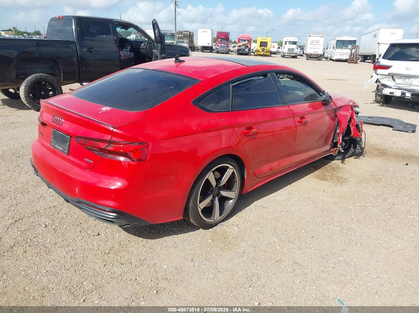 2024 Audi A5 VIN WAUFACF55RA128718 IAAI salvage auction — SIDE, Original (Texas), sold $7,500 on 2026-08-27 (photo 4)