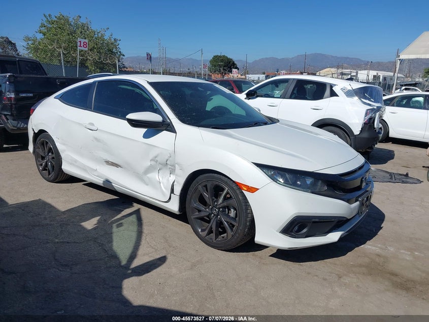 2019 Honda Civic VIN 2HGFC4B84KH303973 IAAI salvage auction — SIDE, Salvage (California), sold $3,550 on 2026-07-31 (photo 1)