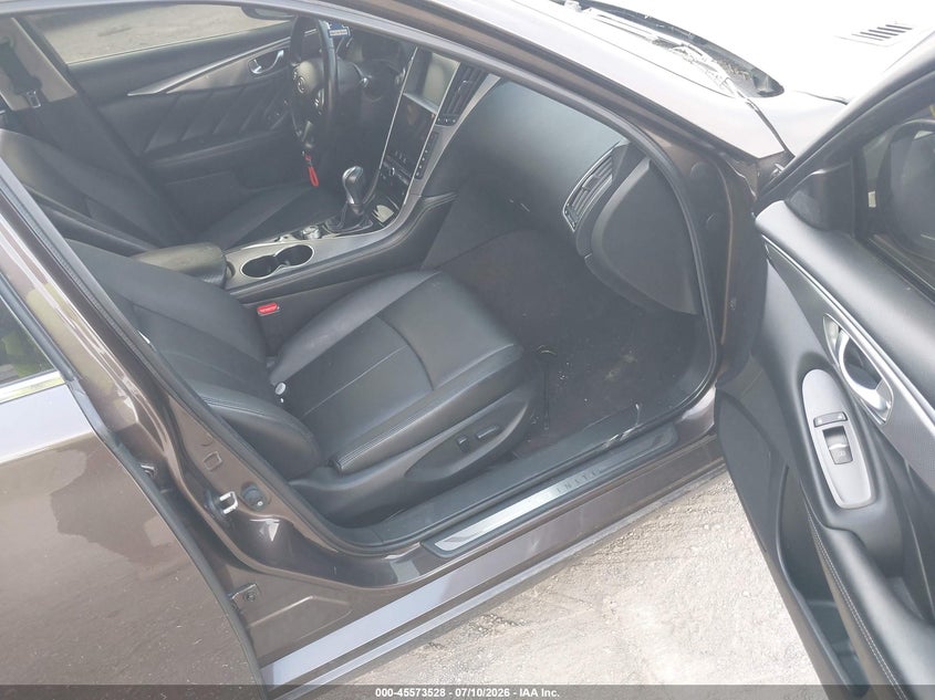 2015 Infiniti Q50 VIN JN1BV7AR4FM402771 IAAI salvage auction — LEFT REAR, Wait Title, sold $1,950 on 2026-09-16 (photo 5)