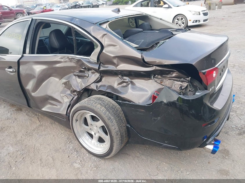 2015 Infiniti Q50 VIN JN1BV7AR4FM402771 IAAI salvage auction — LEFT REAR, Wait Title, sold $1,950 on 2026-09-16 (photo 6)