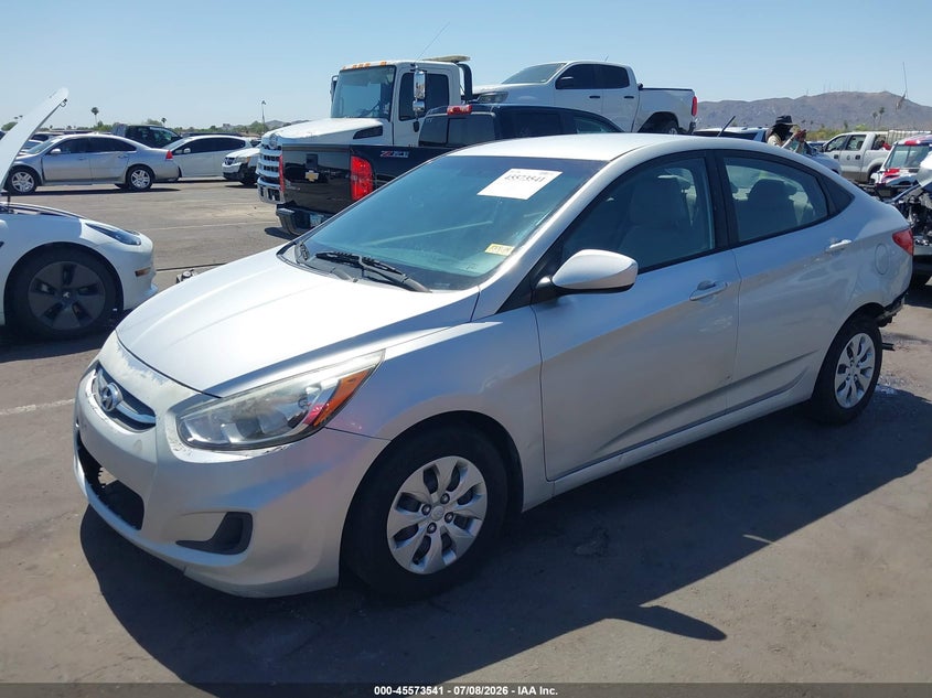 2016 Hyundai Accent VIN KMHCT4AE4GU980577 IAAI salvage auction — FRONT & REAR, Salvage Title, sold $800 on 2026-08-01 (photo 2)