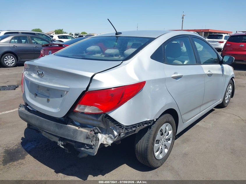 2016 Hyundai Accent VIN KMHCT4AE4GU980577 IAAI salvage auction — FRONT & REAR, Salvage Title, sold $800 on 2026-08-01 (photo 6)