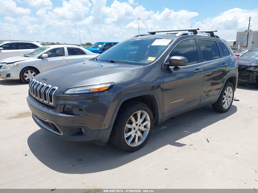 2015 Jeep Cherokee VIN 1C4PJLDS1FW560236 IAAI salvage auction — WATER/FLOOD, Salvage (Texas), sold $1,625 on 2026-08-01 (photo 2)