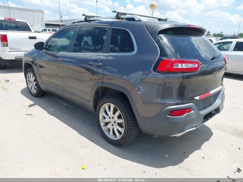 2015 Jeep Cherokee VIN 1C4PJLDS1FW560236 IAAI salvage auction — WATER/FLOOD, Salvage (Texas), sold $1,625 on 2026-08-01 (photo 3)