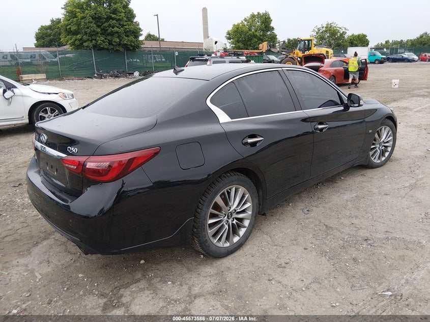 2019 Infiniti Q50 VIN JN1EV7AR6KM551819 IAAI salvage auction — NORMAL WEAR, Clear (Pennsylvania), sold $3,500 on 2026-07-24 (photo 4)