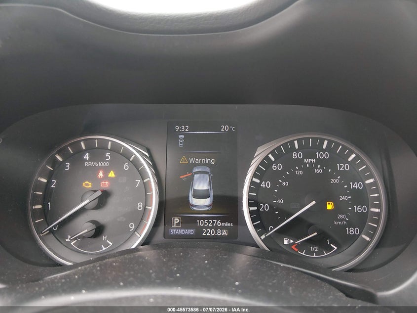 2019 Infiniti Q50 VIN JN1EV7AR6KM551819 IAAI salvage auction — NORMAL WEAR, Clear (Pennsylvania), sold $3,500 on 2026-07-24 (photo 7)
