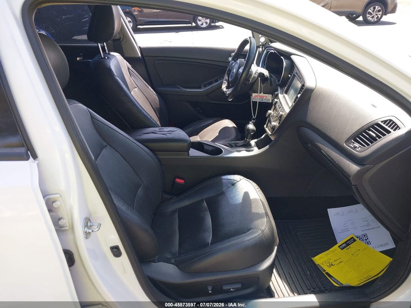2015 Kia Optima VIN 5XXGR4A68FG389492 IAAI salvage auction — LEFT FRONT, Salvage Certificate (California), sold $1,500 on 2026-07-15 (photo 5)