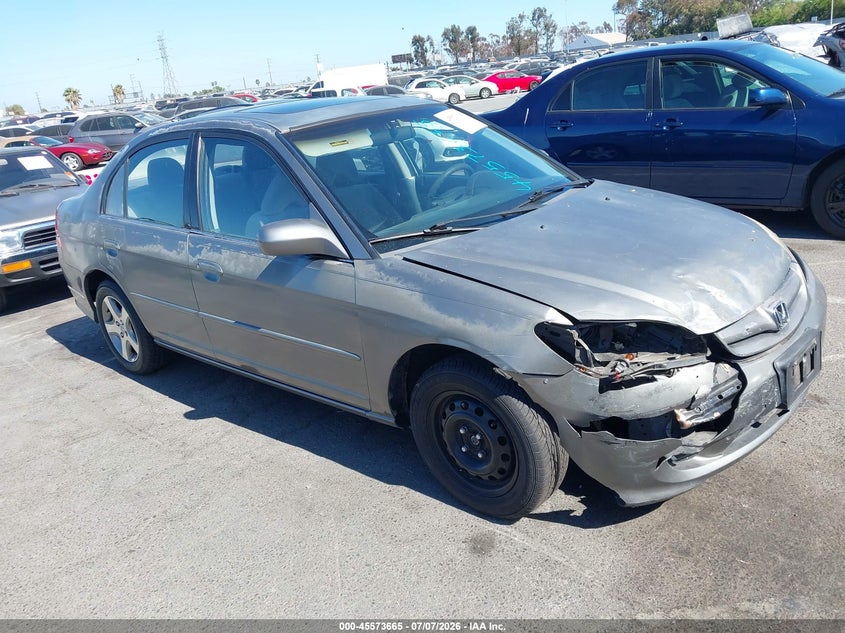 2005 Honda Civic VIN JHMES26775S001222 IAAI salvage auction — NORMAL WEAR, Salvage (California), sold $875 on 2026-07-30 (photo 1)