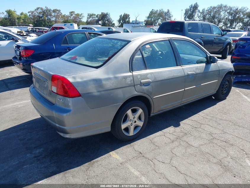 2005 Honda Civic VIN JHMES26775S001222 IAAI salvage auction — NORMAL WEAR, Salvage (California), sold $875 on 2026-07-30 (photo 4)