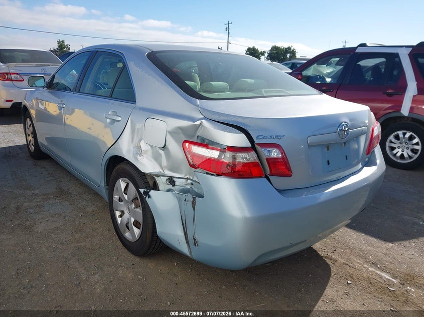 2007 Toyota Camry VIN JTNBE46K973059482 IAAI salvage auction — LEFT REAR, Salvage (California), sold $600 on 2026-07-23 (photo 3)