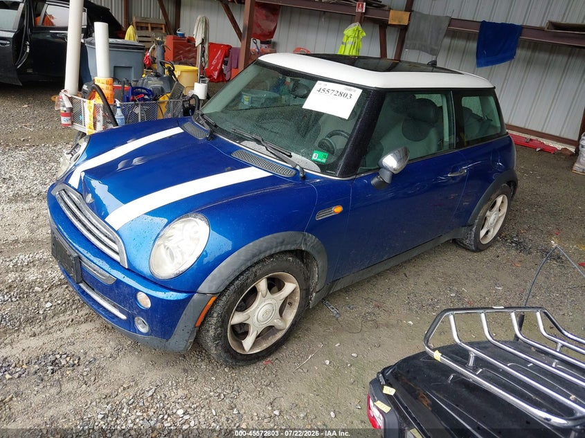 2005 Mini Cooper VIN WMWRC33545TK61061 IAAI salvage auction — FRONT END, Clear (Virginia), sold $1,300 on 2026-08-11 (photo 2)