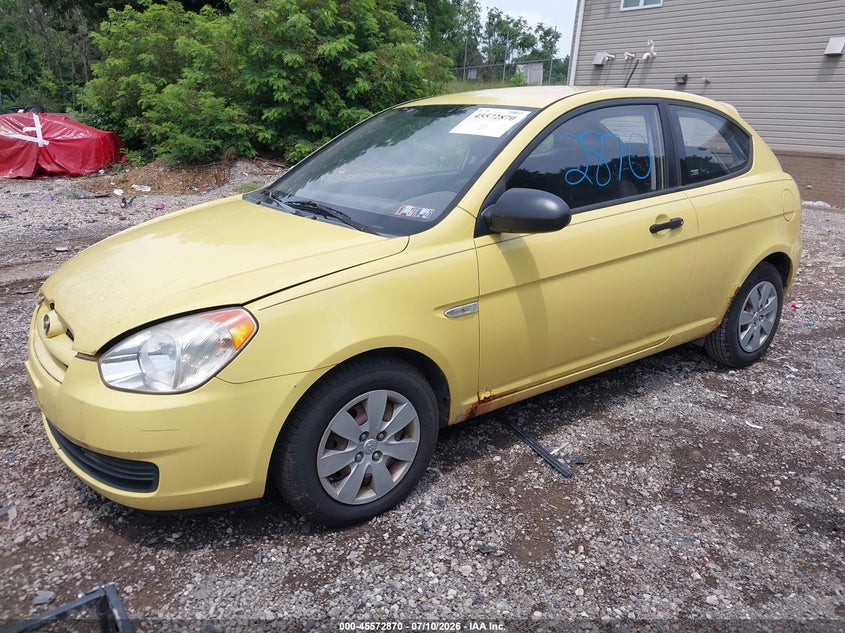 2008 Hyundai Accent VIN KMHCM36CX8U078452 IAAI salvage auction — NORMAL WEAR, Clear (Pennsylvania), sold $25 on 2026-07-21 (photo 2)