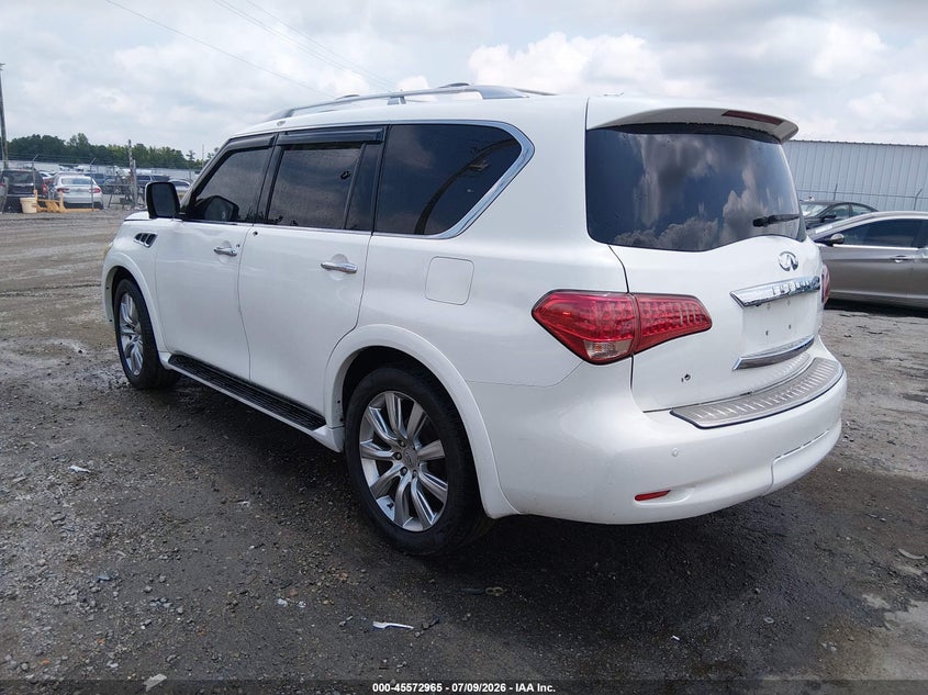 2012 Infiniti Qx56 VIN JN8AZ2NE7C9022947 IAAI salvage auction — VANDALISM, Wait Title, sold $1,100 on 2026-08-23 (photo 3)