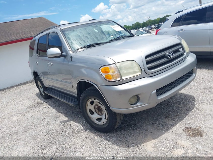 2002 Toyota Sequoia VIN 5TDZT34A02S075803 IAAI salvage auction — NORMAL WEAR, Clear (Florida), sold $675 on 2026-07-29 (photo 1)