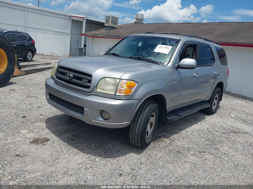 2002 Toyota Sequoia VIN 5TDZT34A02S075803 IAAI salvage auction — NORMAL WEAR, Clear (Florida), sold $675 on 2026-07-29 (photo 2)