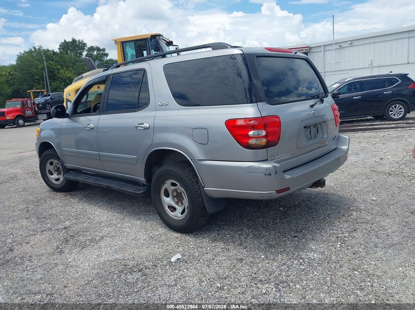 2002 Toyota Sequoia VIN 5TDZT34A02S075803 IAAI salvage auction — NORMAL WEAR, Clear (Florida), sold $675 on 2026-07-29 (photo 3)