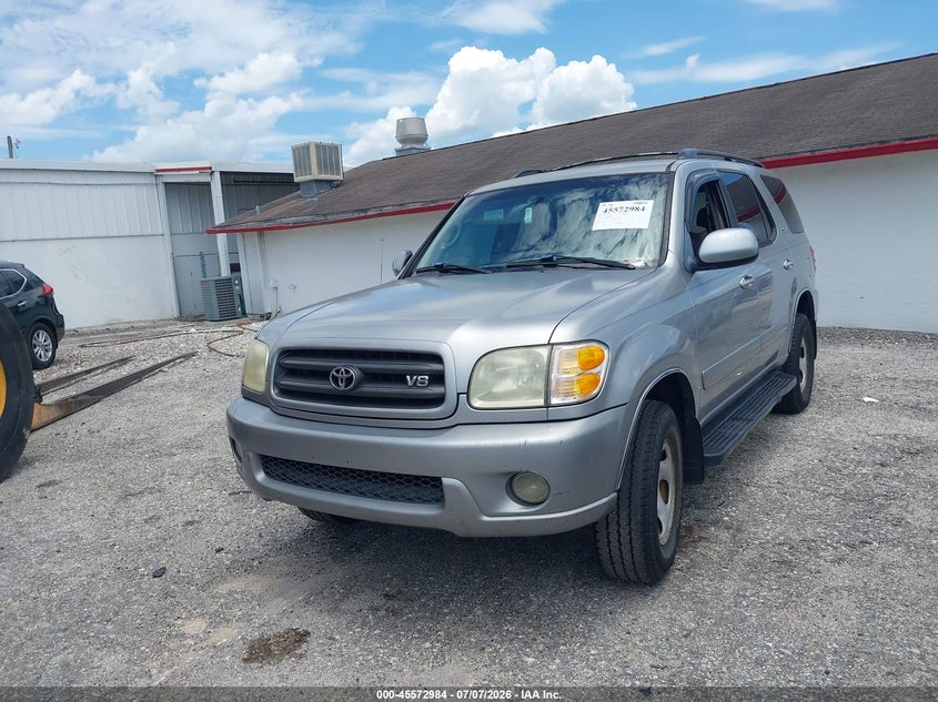 2002 Toyota Sequoia VIN 5TDZT34A02S075803 IAAI salvage auction — NORMAL WEAR, Clear (Florida), sold $675 on 2026-07-29 (photo 6)