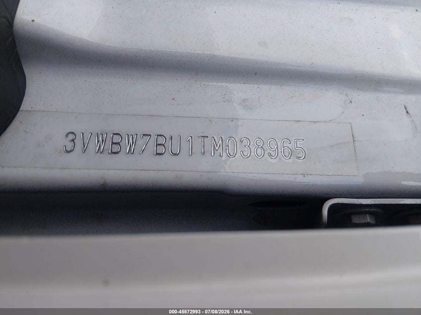 2026 Volkswagen Jetta VIN 3VWBW7BU1TM038965 IAAI salvage auction — RIGHT SIDE, Wait Title, sold $7,300 on 2026-08-27 (photo 9)