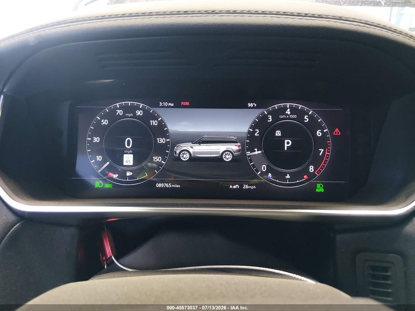 2019 Land rover Range rover sport VIN SALWR2RV7KA419110 IAAI salvage auction — FRONT END, Salvage Title, sold $6,900 on 2026-07-29 (photo 7)