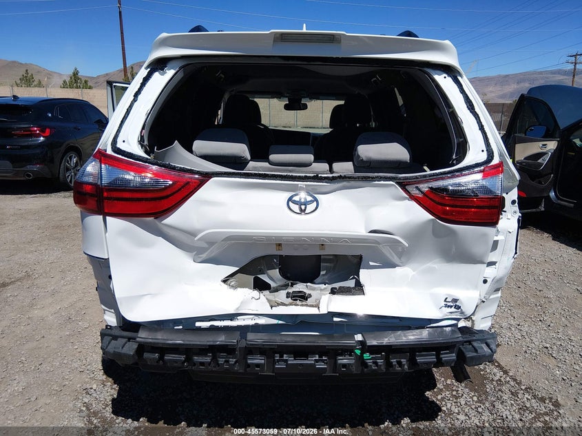 2020 Toyota Sienna VIN 5TDJZ3DCXLS239900 IAAI salvage auction — REAR END, Wait Title, sold $7,800 on 2026-08-21 (photo 6)