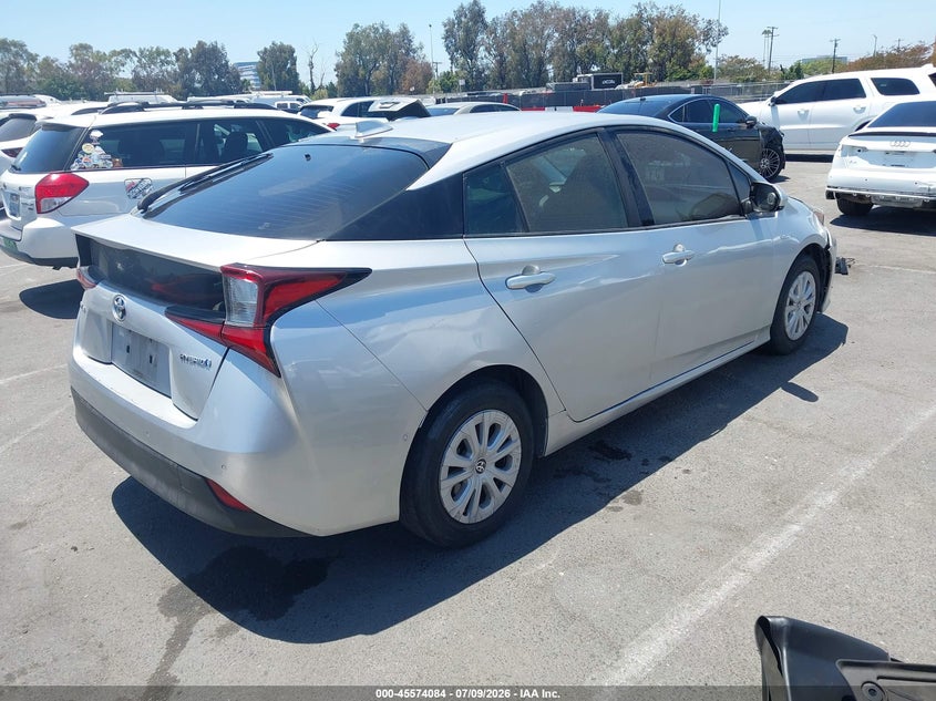 2020 Toyota Prius VIN JTDKARFUXL3123389 IAAI salvage auction — LEFT FRONT, Salvage (California), sold $3,550 on 2026-07-30 (photo 4)