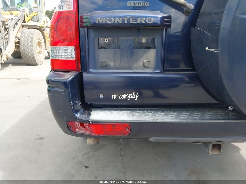 2003 Mitsubishi Montero VIN JA4NW51S23J023113 IAAI salvage auction — NORMAL WEAR, Original (Texas), sold $400 on 2026-07-21 (photo 6)