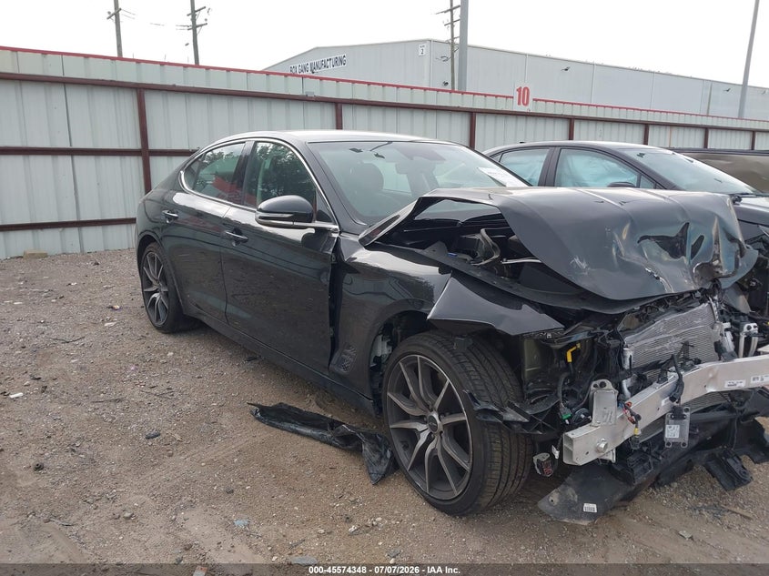 2026 Genesis G70 VIN KMTG14SC2TU174547 IAAI salvage auction — FRONT END, Salvage Title, sold $1,800 on 2026-07-16 (photo 1)