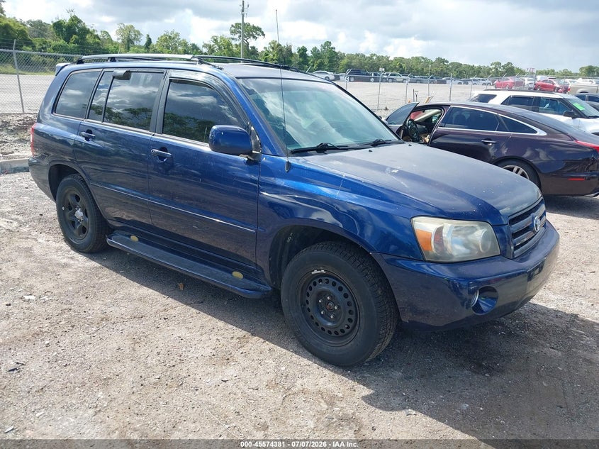 2006 Toyota Highlander VIN JTEGD21A260134552 IAAI salvage auction — FRONT END, Clear (Florida), sold $725 on 2026-07-30 (photo 1)
