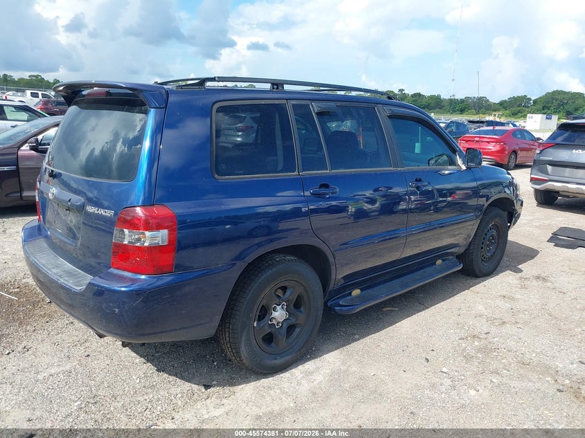 2006 Toyota Highlander VIN JTEGD21A260134552 IAAI salvage auction — FRONT END, Clear (Florida), sold $725 on 2026-07-30 (photo 4)