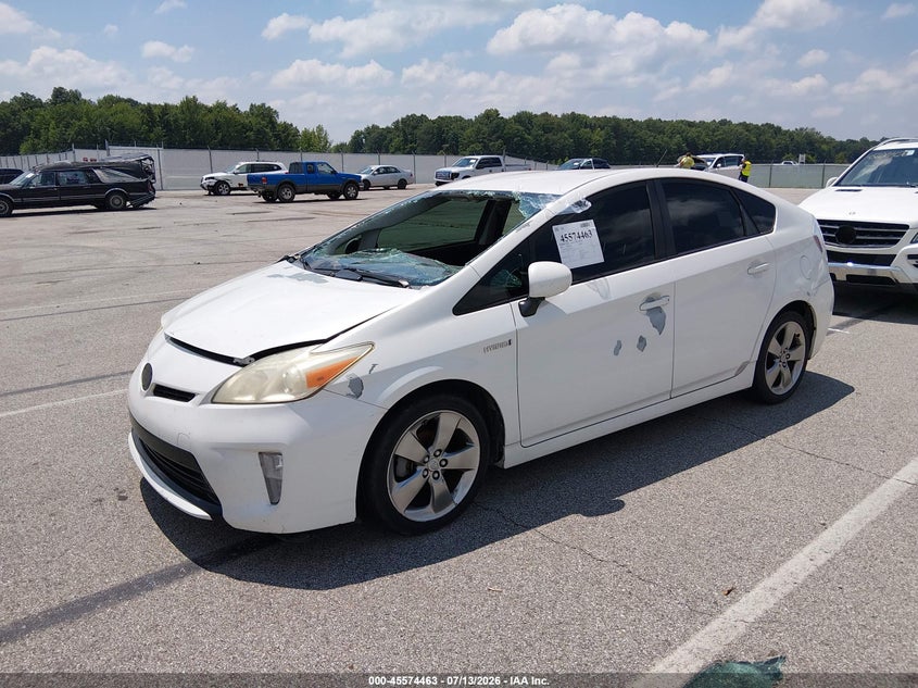 2013 Toyota Prius VIN JTDKN3DU7D5591140 IAAI salvage auction — NORMAL WEAR, Clear (Indiana), sold $775 on 2026-07-23 (photo 2)