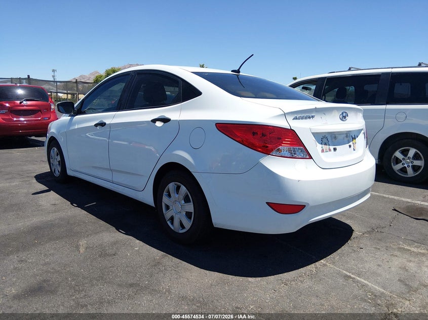 2012 Hyundai Accent VIN KMHCT4AE3CU047358 IAAI salvage auction — NORMAL WEAR, Clear (Nevada), sold $500 on 2026-07-24 (photo 3)