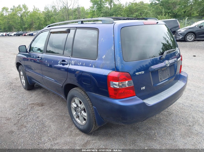 2004 Toyota Highlander VIN JTEDP21A040005281 IAAI salvage auction — NORMAL WEAR, Clear (Maryland), sold $1,050 on 2026-07-29 (photo 3)