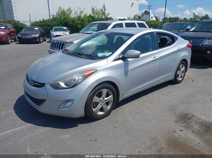 2013 Hyundai Elantra VIN 5NPDH4AE6DH332206 IAAI salvage auction — VANDALISM, Salvage (North Carolina), sold $1,500 on 2026-07-26 (photo 2)
