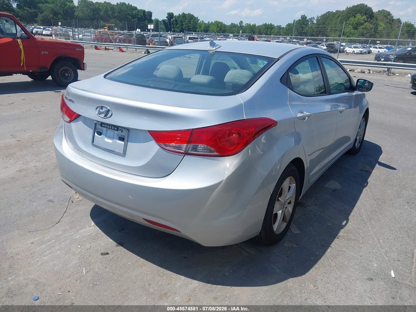 2013 Hyundai Elantra VIN 5NPDH4AE6DH332206 IAAI salvage auction — VANDALISM, Salvage (North Carolina), sold $1,500 on 2026-07-26 (photo 4)