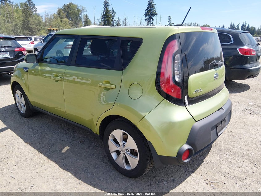 2016 Kia Soul VIN KNDJN2A26G7847172 IAAI salvage auction — NORMAL WEAR, Clear (Washington), sold $750 on 2026-07-29 (photo 3)