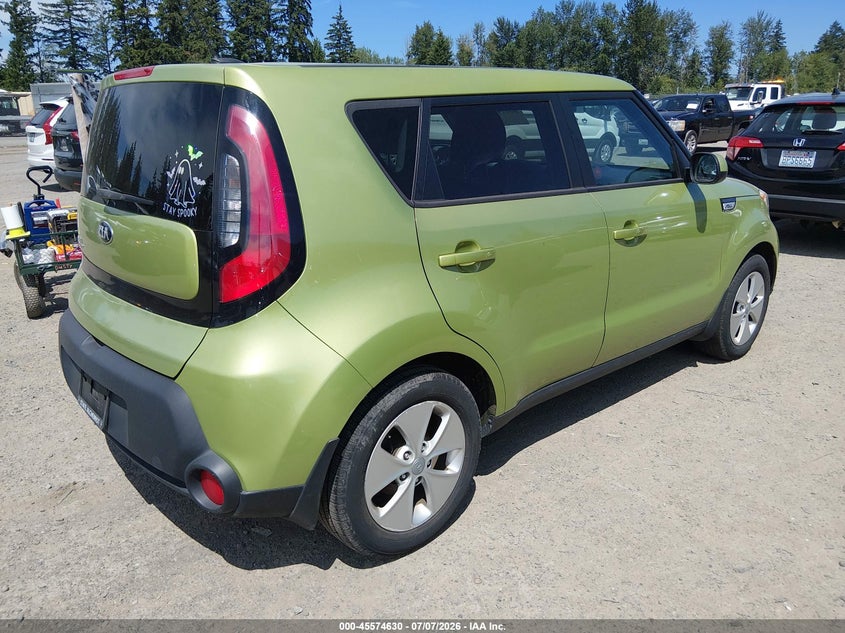 2016 Kia Soul VIN KNDJN2A26G7847172 IAAI salvage auction — NORMAL WEAR, Clear (Washington), sold $750 on 2026-07-29 (photo 4)