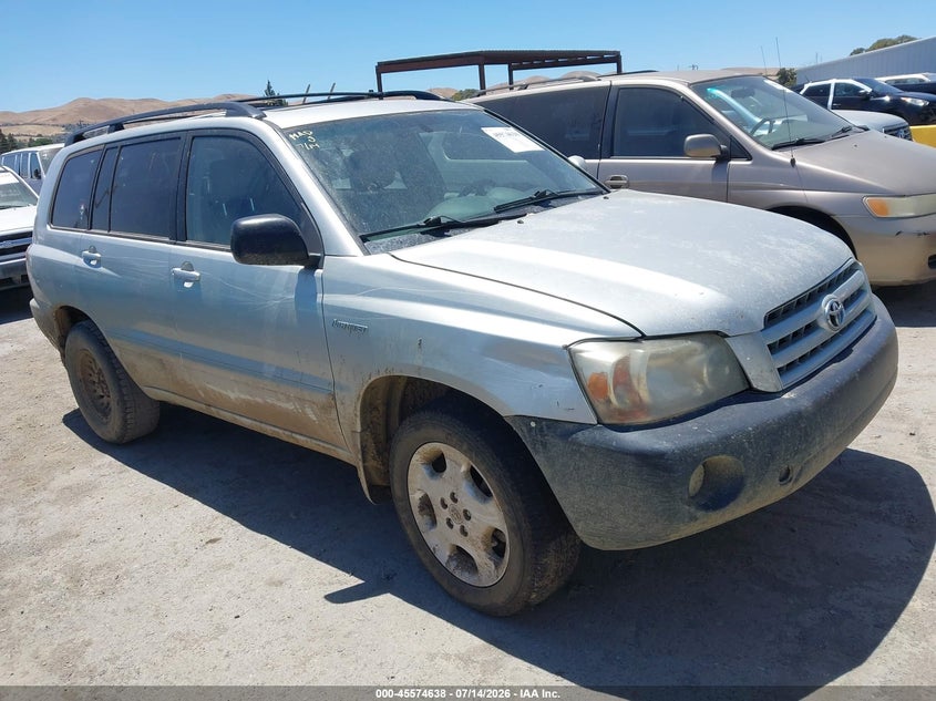 2005 Toyota Highlander VIN JTEEP21A150073143 IAAI salvage auction — NORMAL WEAR, Clear - Dealer Only (California), sold $25 on 2026-07-23 (photo 1)