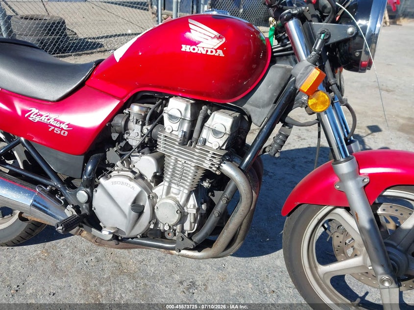 1991 Honda Cb750 VIN JH2RC3814MM000392 IAAI salvage auction — NORMAL WEAR, Clear - Dealer Only (California), sold $150 on 2026-07-16 (photo 8)
