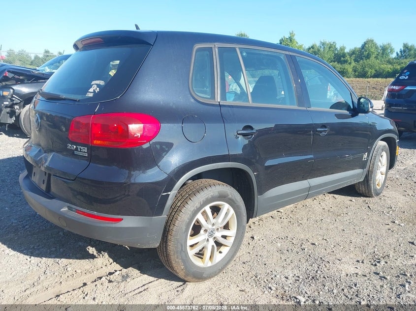 2014 Volkswagen Tiguan VIN WVGBV3AX3EW506218 IAAI salvage auction — NORMAL WEAR, Clear (New York), sold $400 on 2026-07-30 (photo 4)