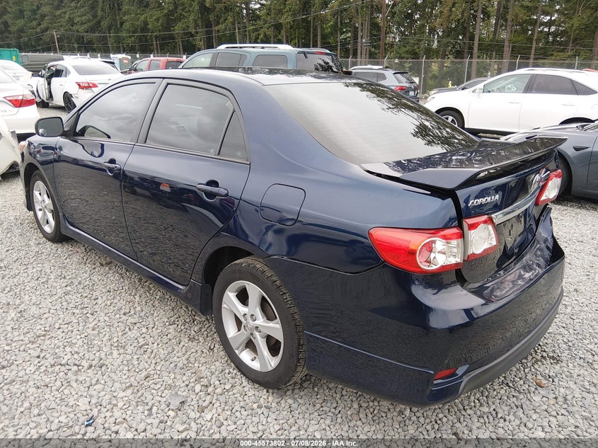 2013 Toyota Corolla VIN 5YFBU4EE5DP117948 IAAI salvage auction — RIGHT REAR, Bill Of Sale (Washington), sold $3,250 on 2026-07-29 (photo 3)